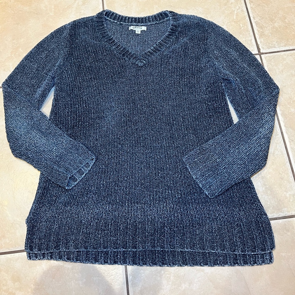 Orvis Charcoal V-Neck Sweater for Women